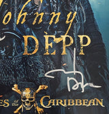 Johnny Depp Signed Pirates of the Caribbean 12x18 Photo COA Proof Autographed Jerry Bruckheimer