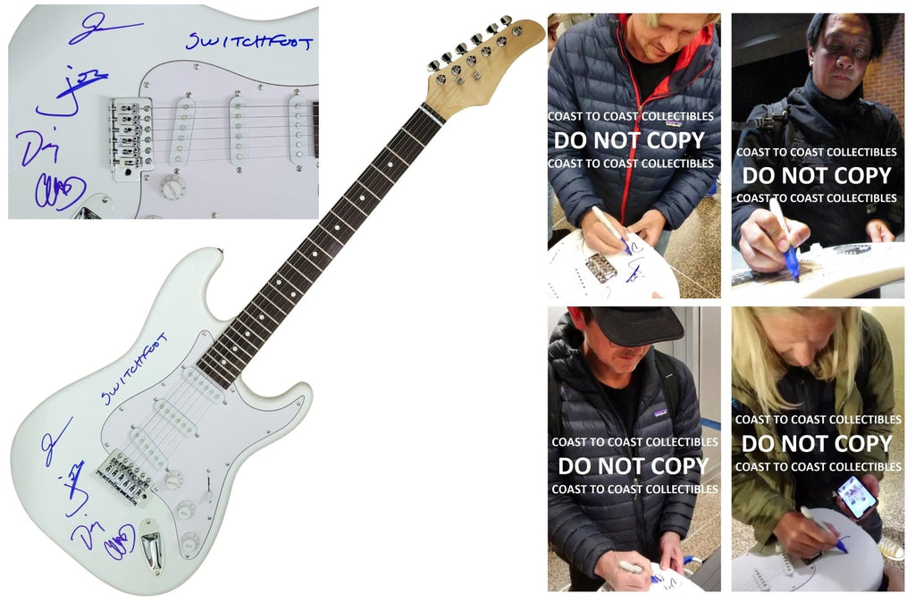 Switchfoot Band Signed Full Size Electric Guitar Proof Autographed Jon Foreman Tim Forman Chad Foreman Jerome Fontamillas