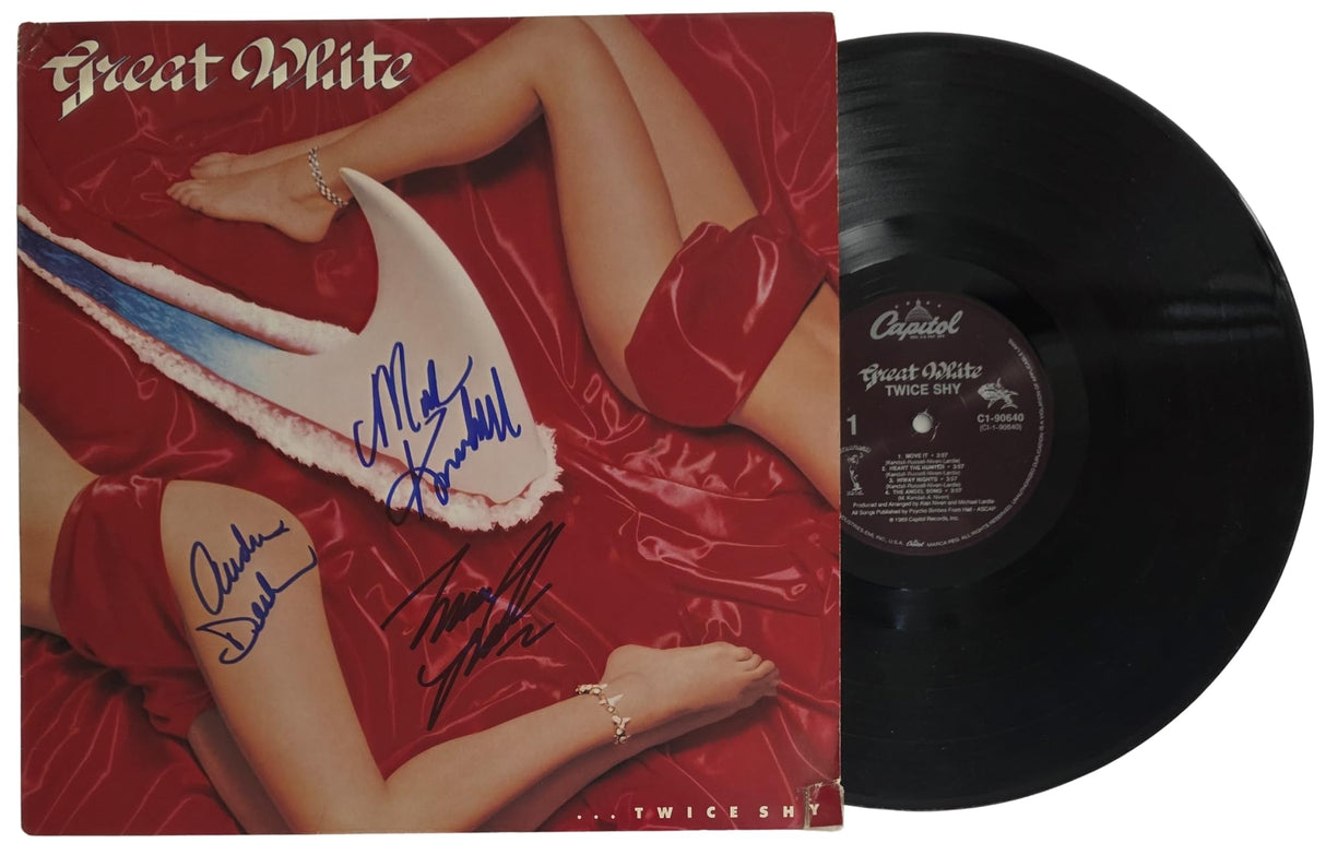 Great White Signed Twice Shy Album COA Exact Proof Autographed Vinyl Record