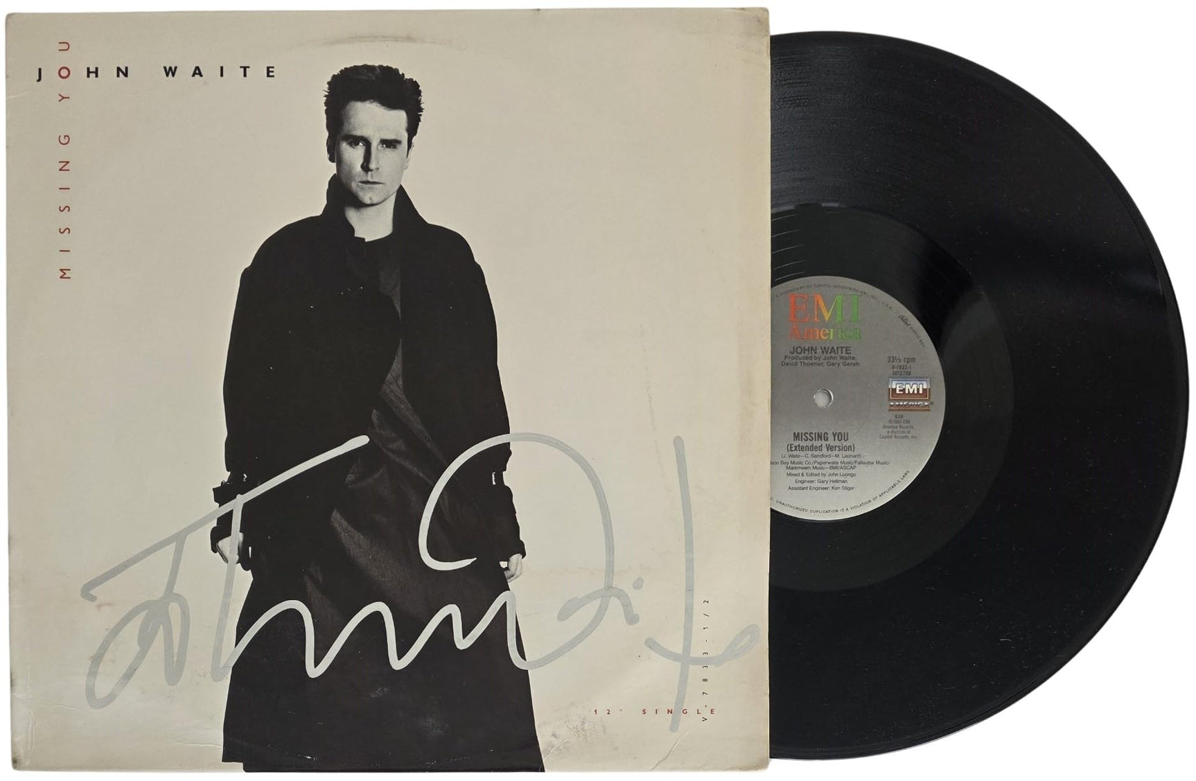 John Waite Signed Missing You Album COA Exact Proof Autographed Vinyl Record