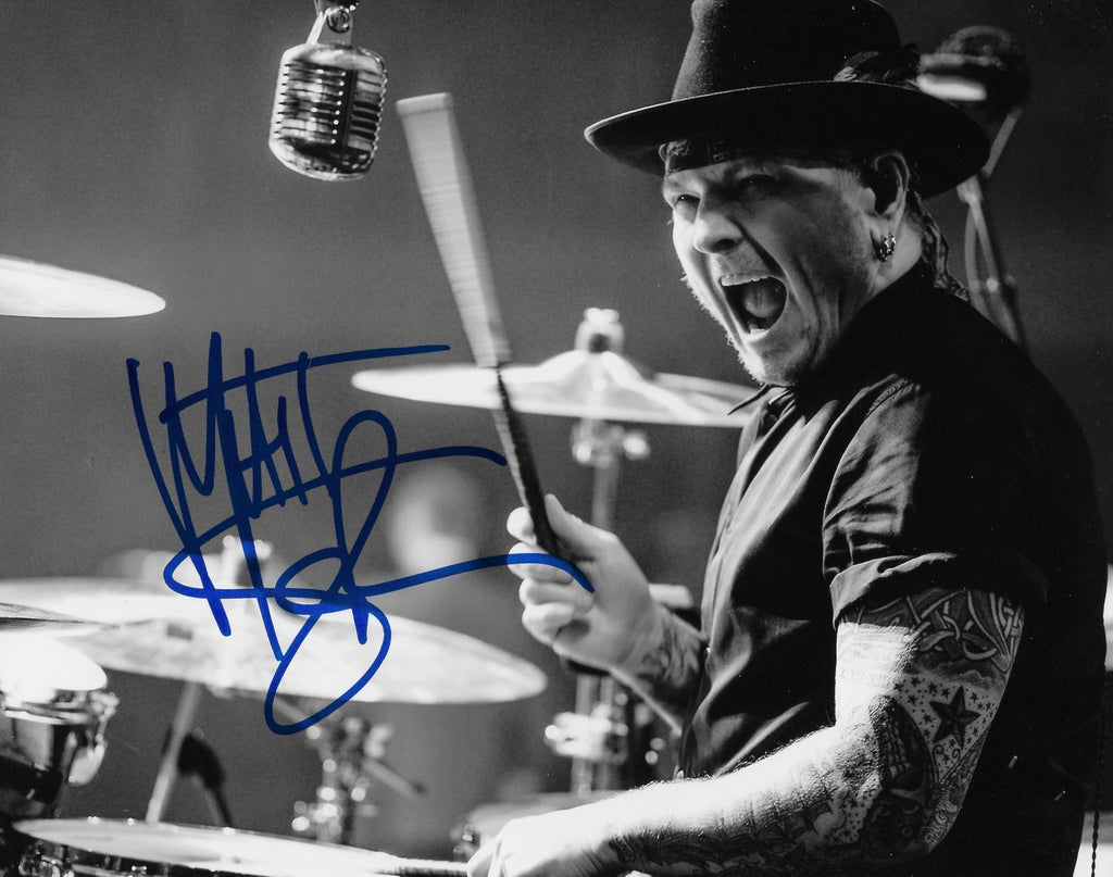 Matt Sorum Guns N Roses Drummer signed 8x10 photo proof COA autographed GNR..