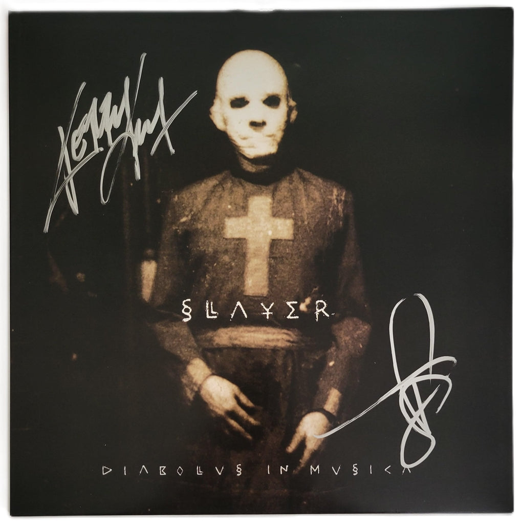 Tom Araya Kerry King Signed Slayer Diabolus in Musica Album COA Exact Proof Autographed Vinyl Record