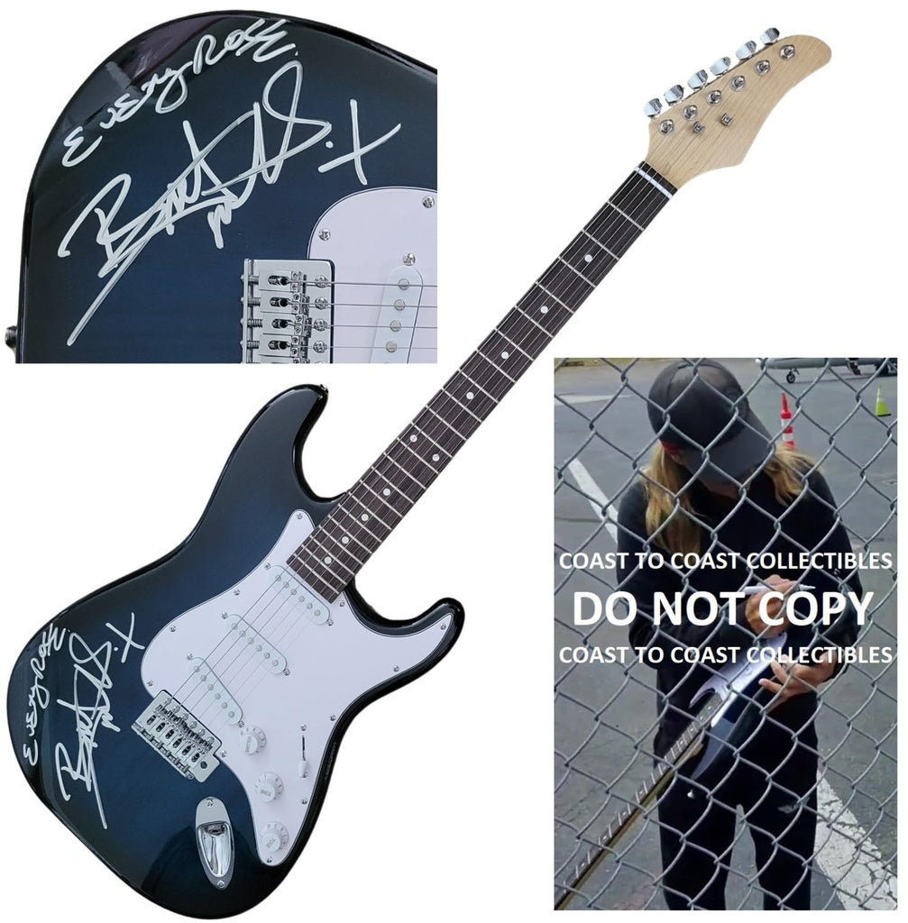 Bret Michaels Poison Signed Full Size Electric Guitar COA Exact Proof Autographed