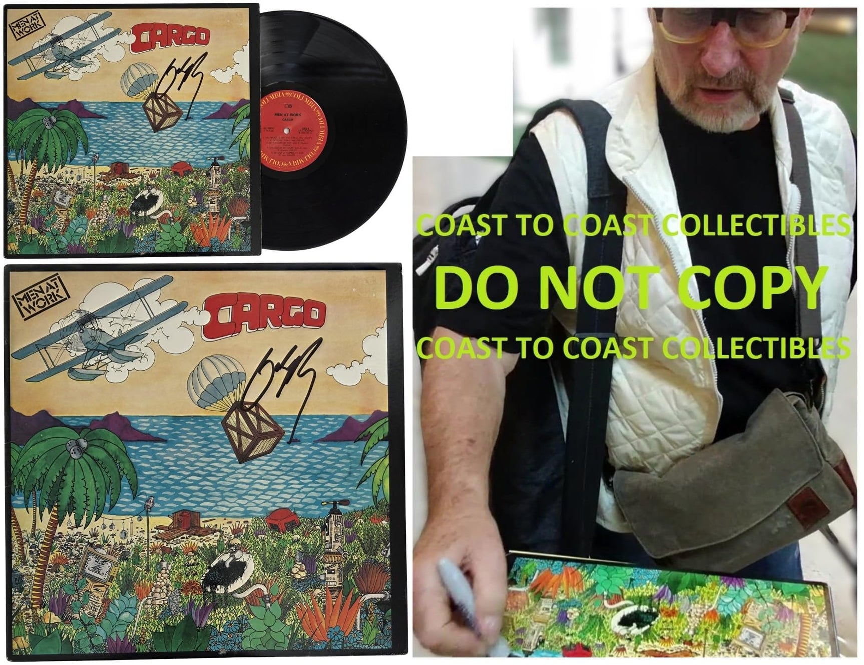 Colin Hay Signed Men At Work Cargo Album COA Proof Autographed Vinyl Record