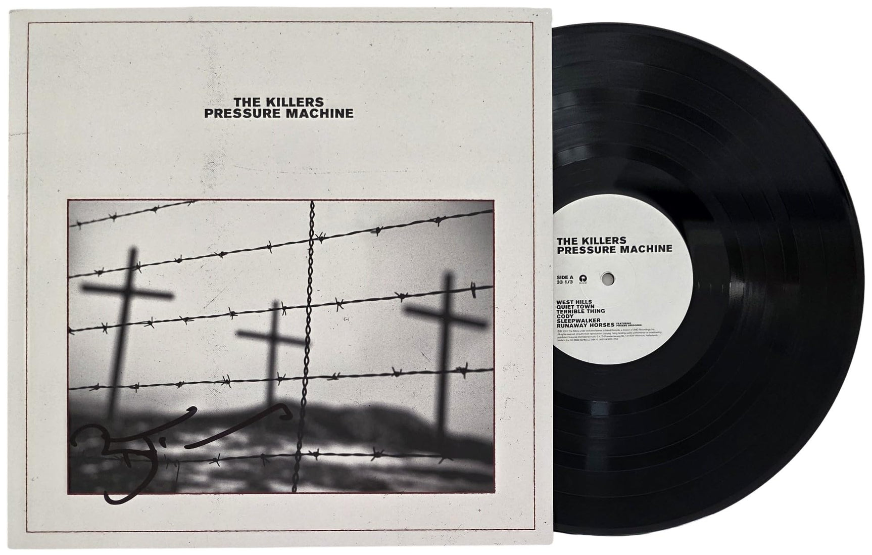 Brandon Flowers Signed The Killers Pressure Machine Album COA Proof Autographed Vinyl Record
