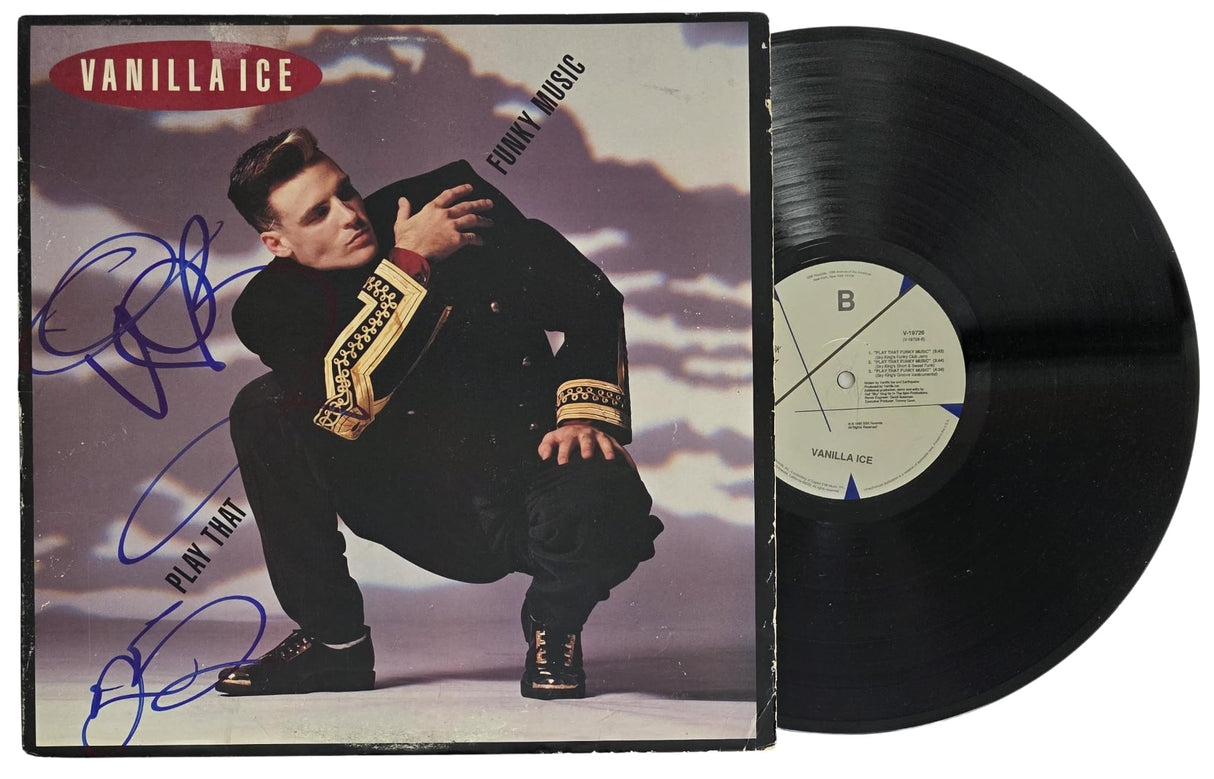 Vanilla Ice Signed Play That Funky Music Album COA Proof Autographed Vinyl Record