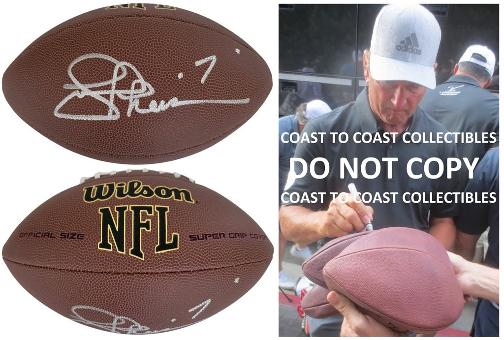 Joe Theisman Signed Football Proof COA Autographed Washington Notre Dame..