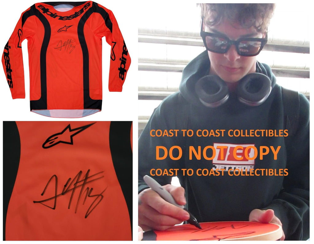 Jett Lawrence Signed Jersey Proof Autographed Supercross Motocross Alpinestars