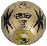 David Villa Signed Gold Soccer Ball Proof COA Autographed New York City Spain