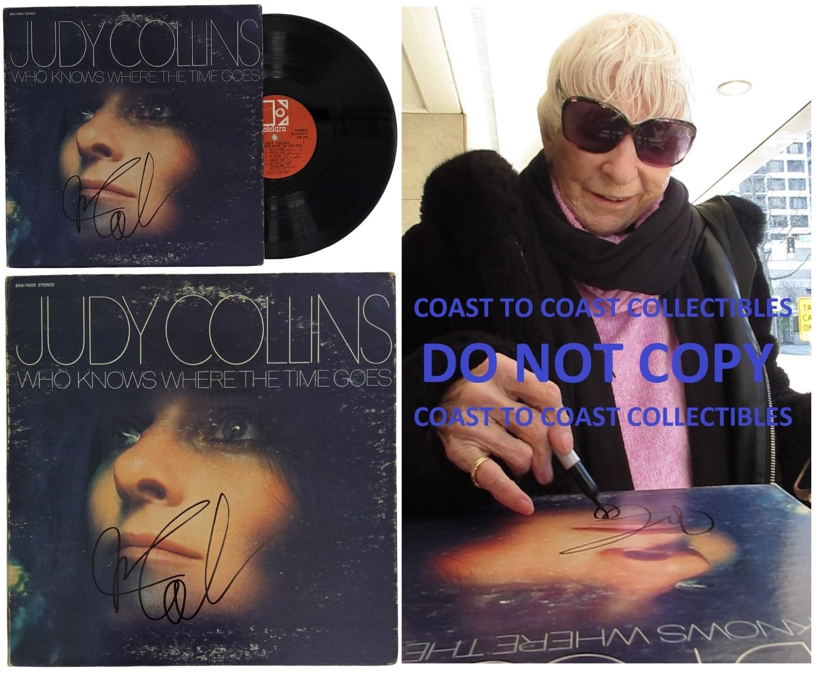 Judy Collins Signed Who Knows Where the Time Goes Album Proof Autographed Vinyl Record