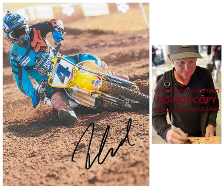 Ricky Carmichael Signed 8x10 Photo COA Proof Autographed Supercross Motocross Rider.