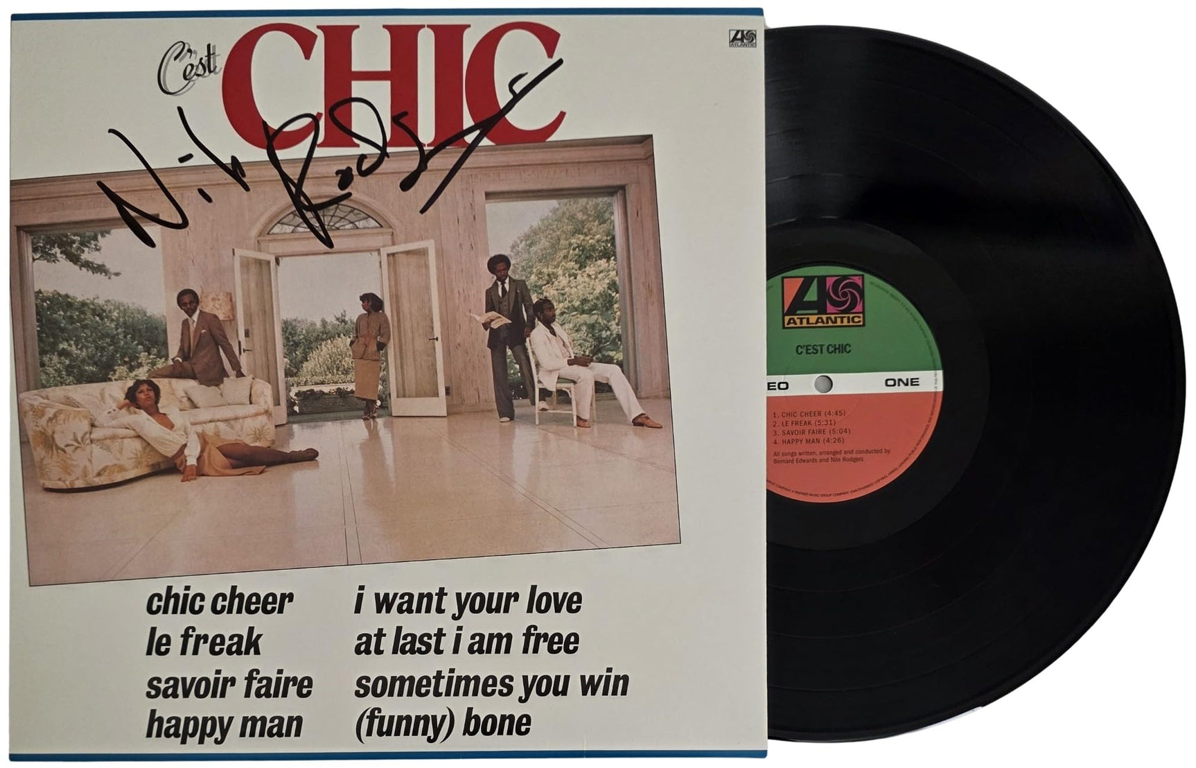 Nile Rodgers Signed C'est Chic Album COA Exact Proof Autographed Vinyl Record Le Freak