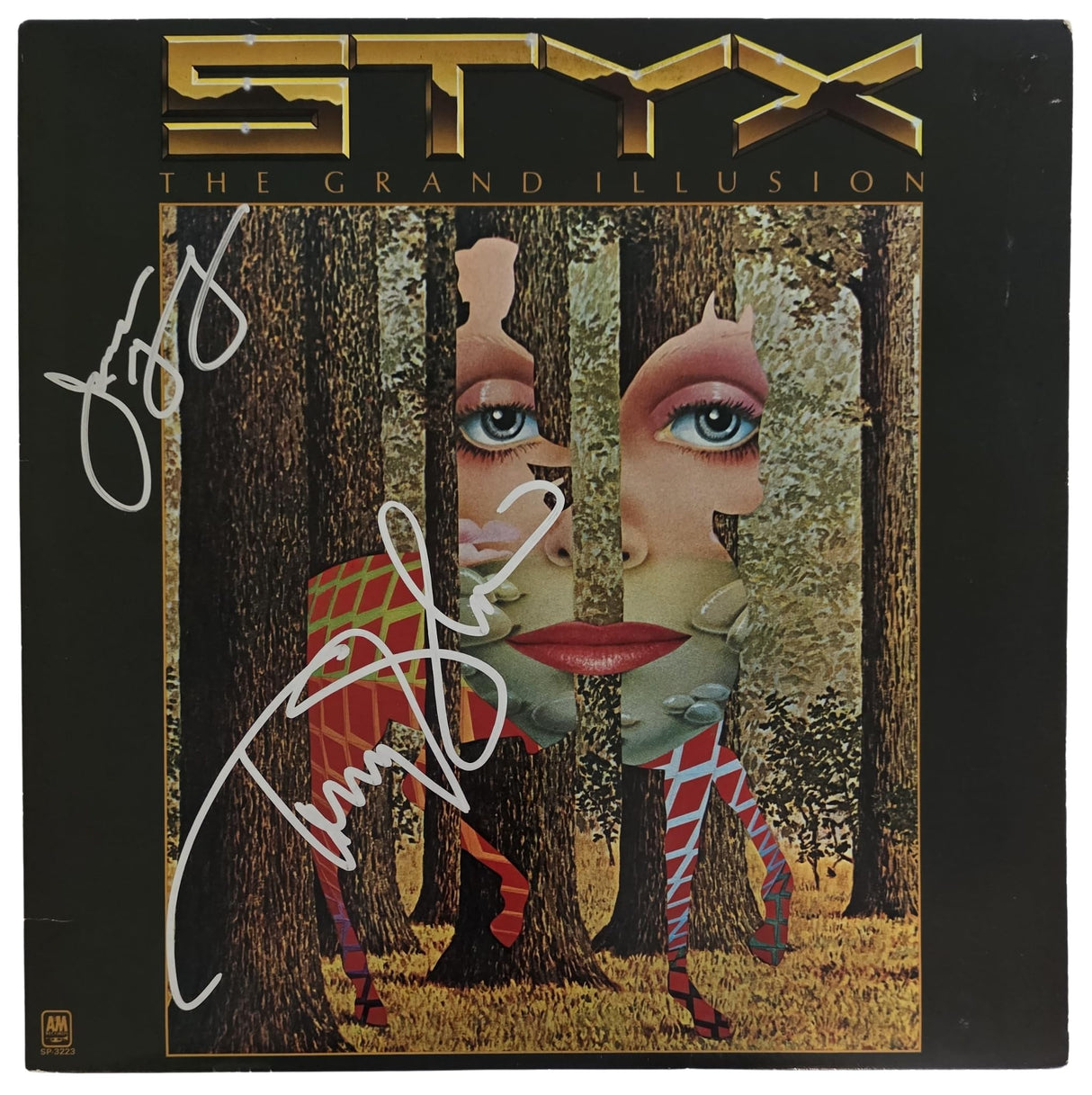 Tommy Shaw & James Young Signed Styx The Grand Illusion Album COA Proof Autographed Vinyl Record