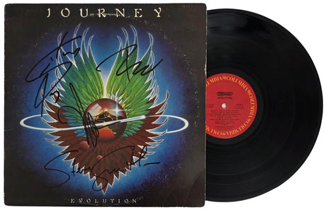 Journey Signed Infinity Album COA Proof Autographed Vinyl Record Steve Perry, Steve Smith, Neal Schon, Ross Valory