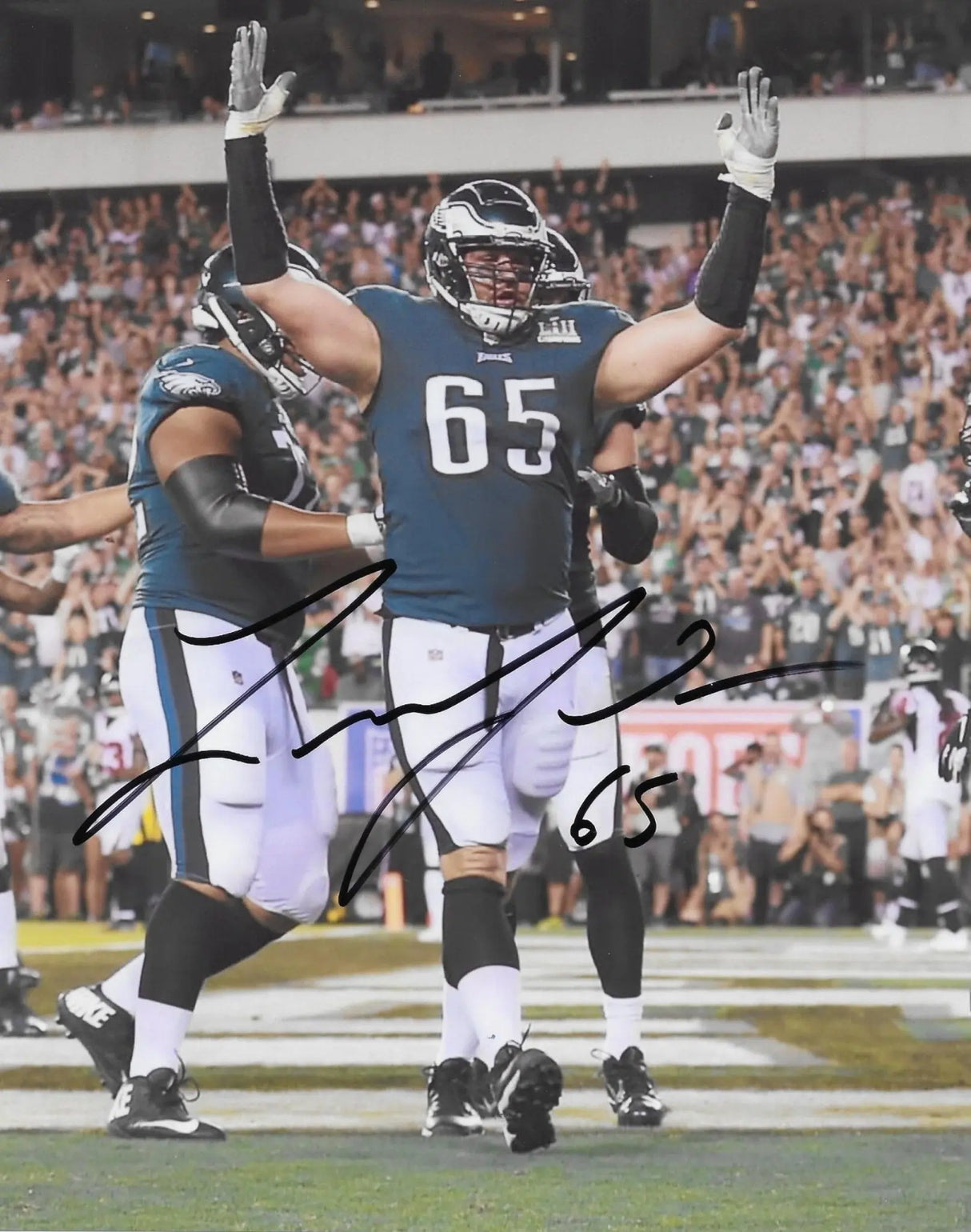 Lane Johnson Signed 8x10 Photo COA Proof Philadelphia Eagles Football Autographed..