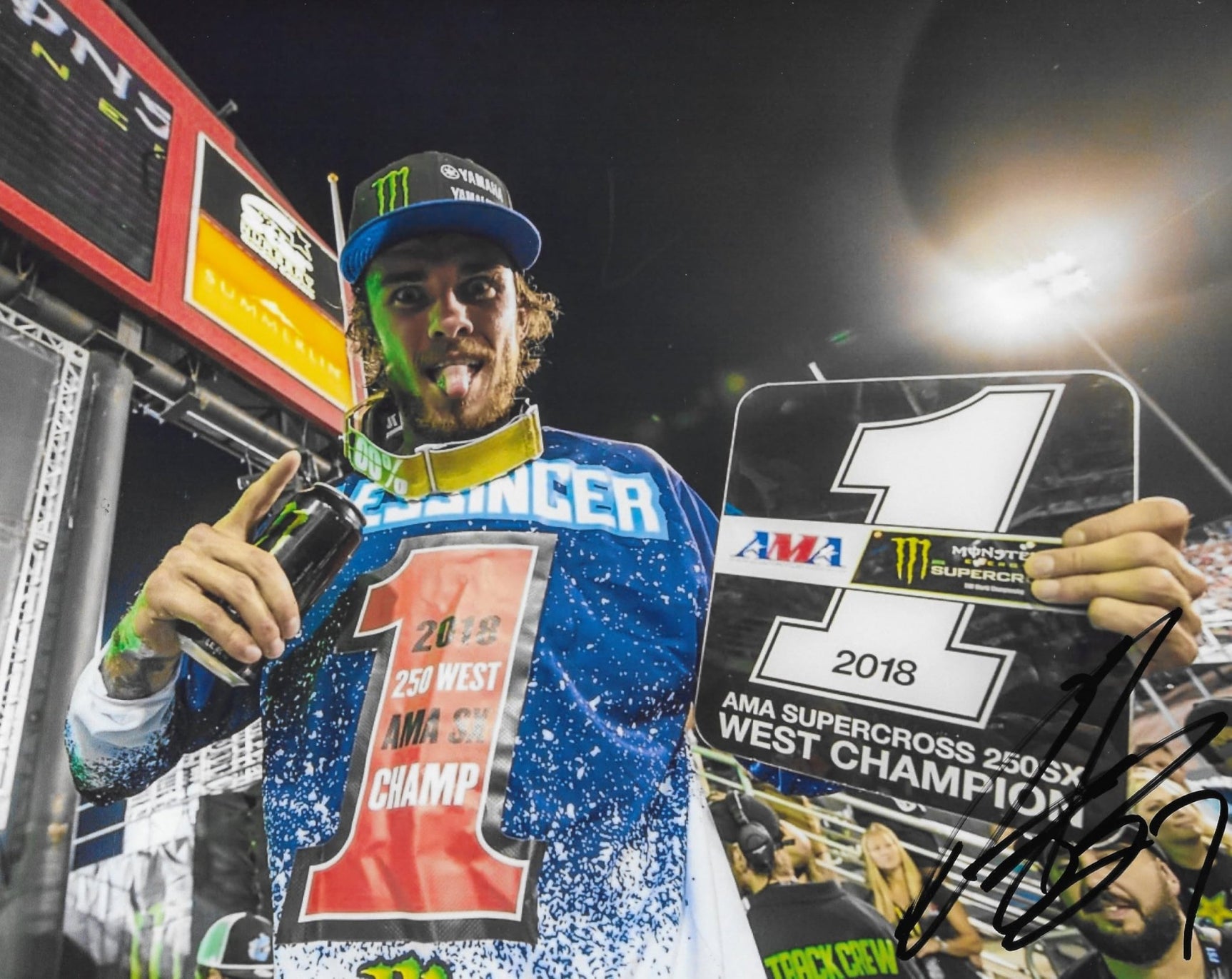 Aaron Plessinger Signed 8x10 Photo COA Proof Autographed Supercross Motocross Rider.