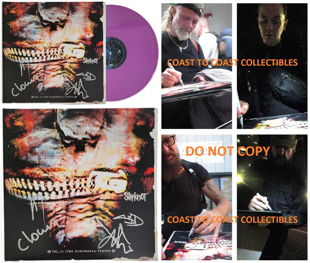 Slipknot Metal Band Signed Vol.3 The Subliminal Verses Album COA Exact Proof Autographed Vinyl Record