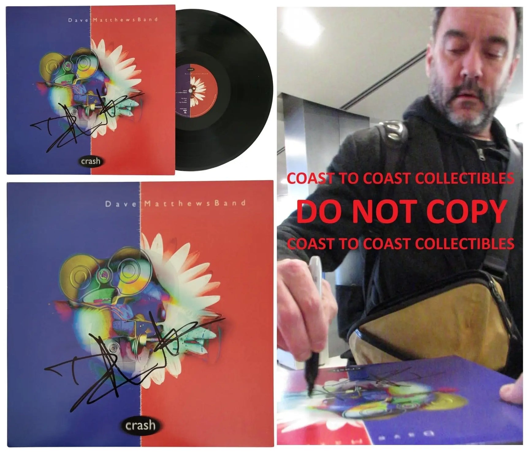 Dave Matthews Signed Crash Album COA Proof Autographed Vinyl Record