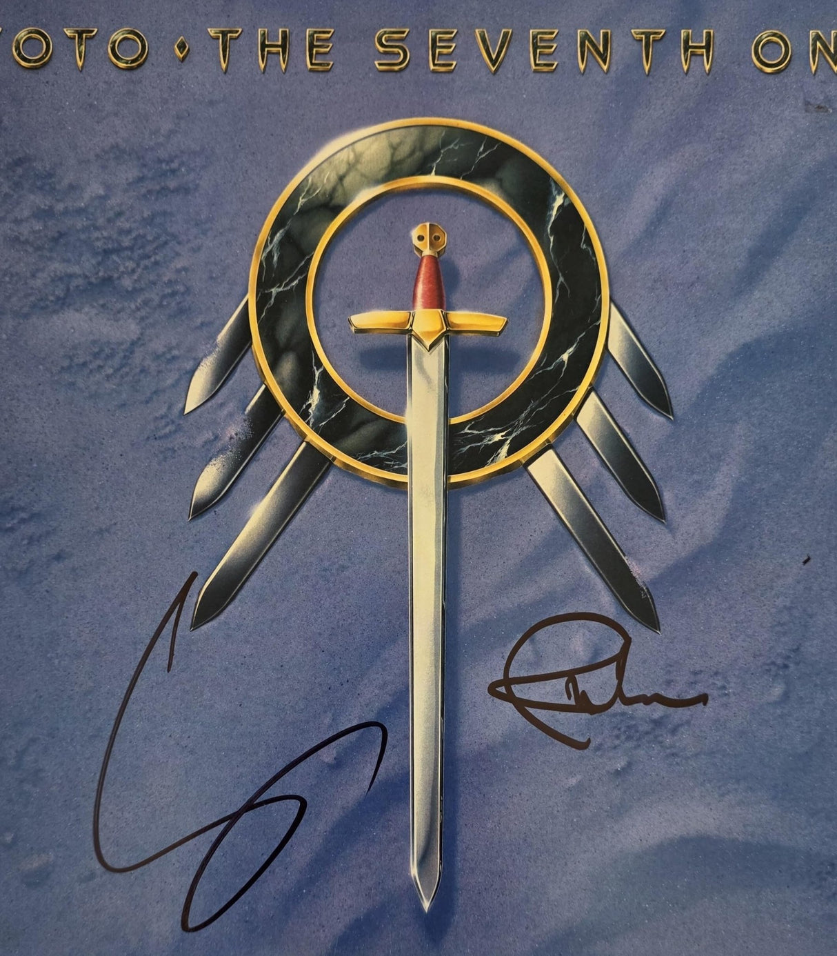Toto Signed The Seventh One Album COA Exact Proof Autographed Vinyl Record Steve Lukather & Joseph Williams