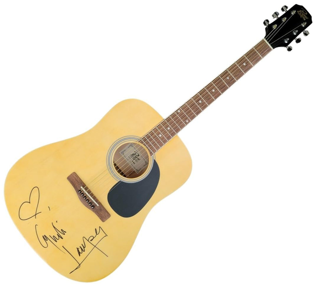 Cyndi Lauper Signed Full Size Acoustic Guitar COA Exact Proof Autographed