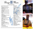 Boyz II Men Signed One Sweet Day Lyrics Sheet COA Exact Proof Autographed STAR