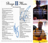 Boyz II Men Signed One Sweet Day Lyrics Sheet COA Exact Proof Autographed STAR