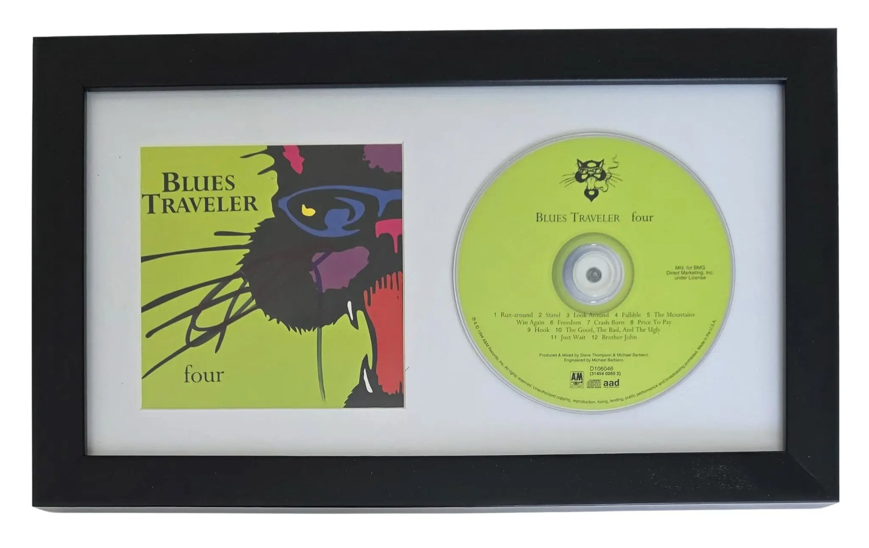 John Popper Signed Blues Traveler Four CD COA Proof Autographed Framed CD