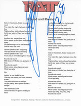 Stephen Pearcy Signed Ratt Round and Round Lyrics Sheet Proof COA Autographed