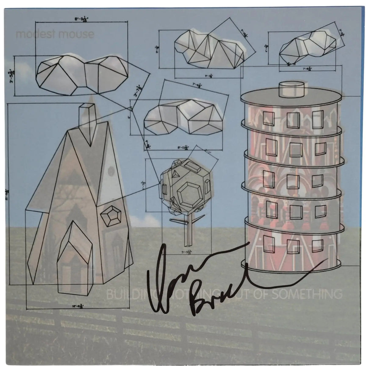 Isaac Brock Signed Modest Mouse Building Nothing Out Of Something Album Vinyl Record Proof COA Autographed