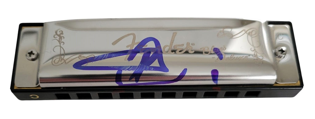 John Popper Blues Traveler Signed Fender Harmonica COA Exact Proof Autographed