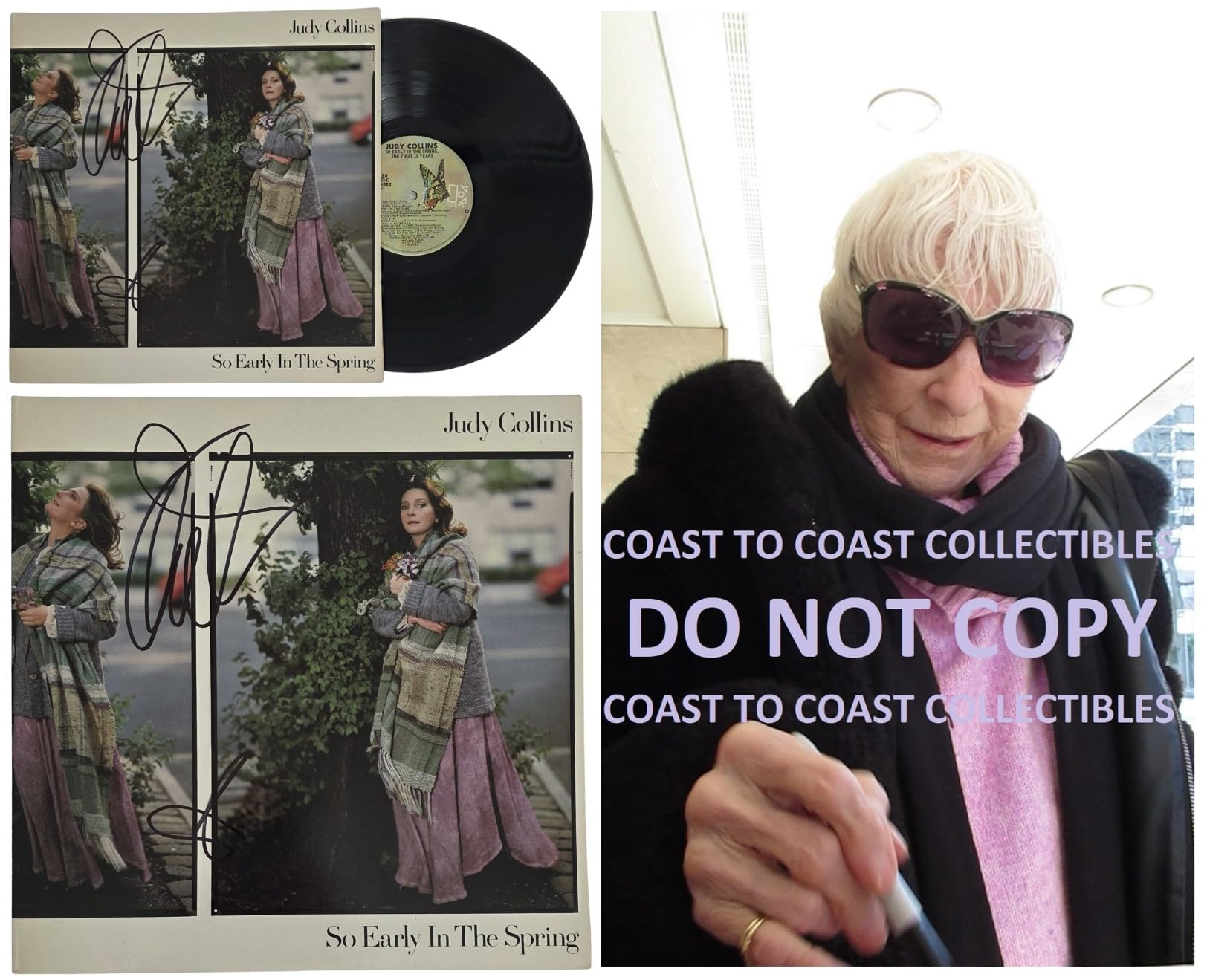 Judy Collins Signed So Early in the Spring Album COA Proof Autographed Vinyl Record