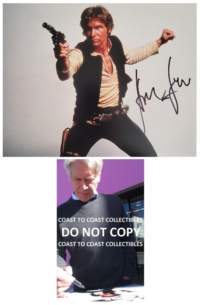 Harrison Ford Signed Star War Han Solo 11x14 Photo COA Exact Proof Autographed STAR