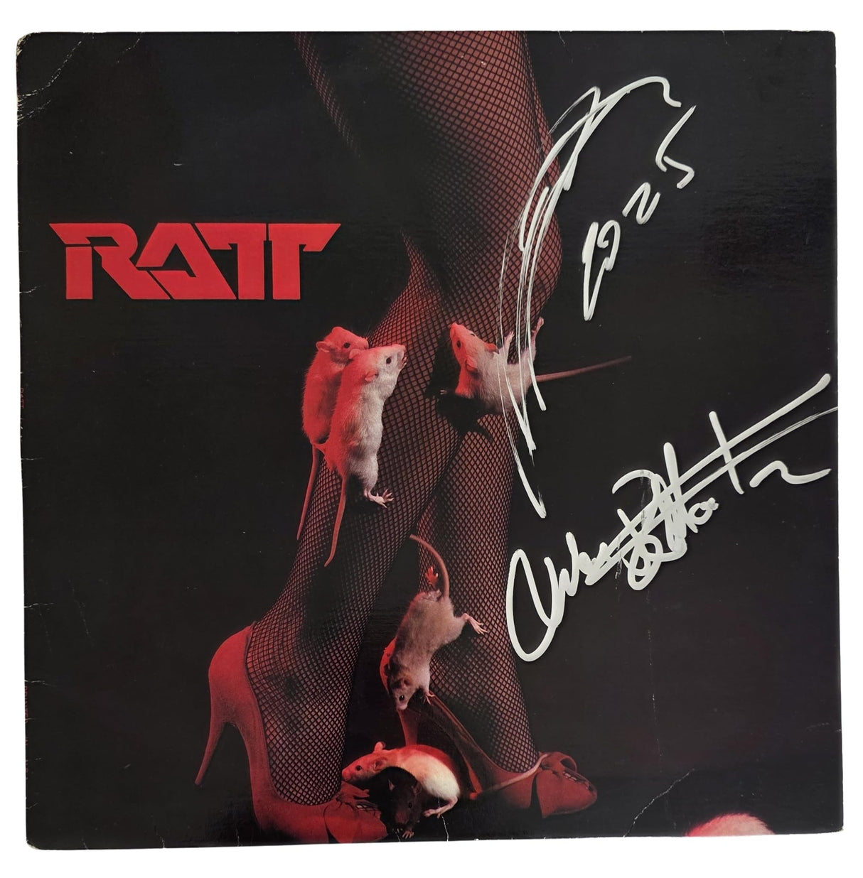 Stephen Pearcy Warren DeMartini Signed Ratt Album Proof COA Autographed Vinyl Record