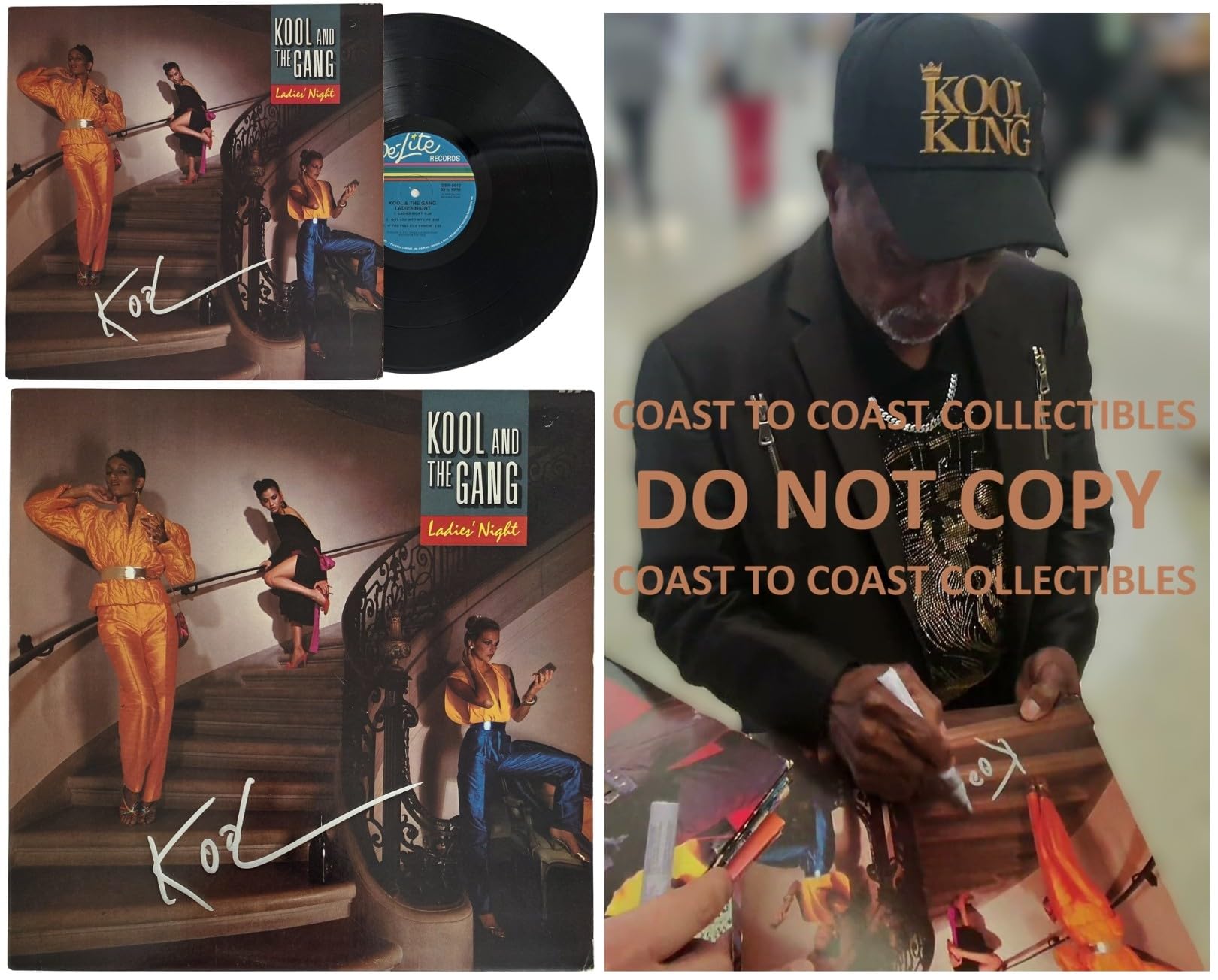 Robert Bell Signed Kool & the Gang Ladies Night Album COA Proof Autographed Vinyl Record