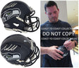 Mike Macdonald Signed Seattle Seahawks Mini Football Helmet Proof COA Autographed