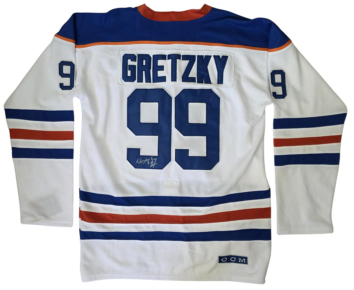 Wayne Gretzky Signed Oilers Hockey Jersey Exact Proof COA Autographed