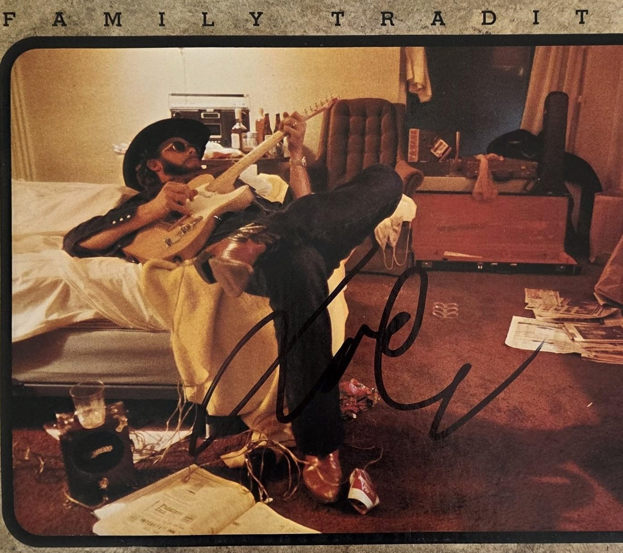 Hank Williams Jr Signed Family Tradition Album COA Proof Autographed Vinyl Record
