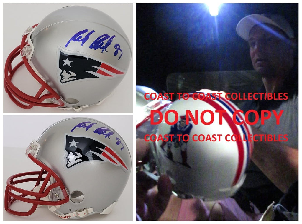 Rob Gronkowski Signed New England Patriots Football Mini Helmet Proof Autographed