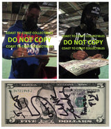 The LUNIZ Yuckmouth ?I GOT 5 ON IT? signed 5 Dollar Bill COA proof autographed. STAR