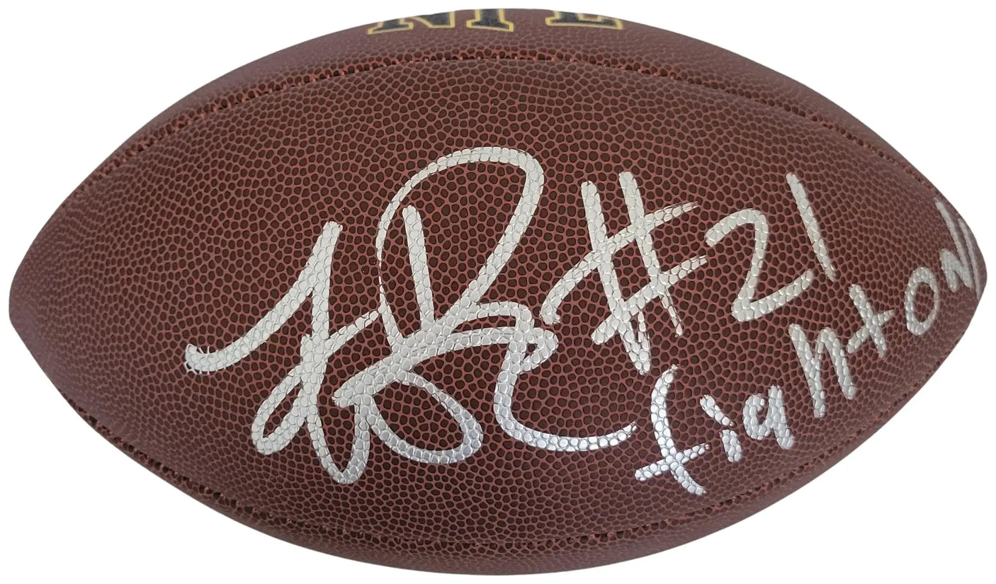 LenDale White Signed Football Proof COA Autographed USC Trojans Tennessee Titans
