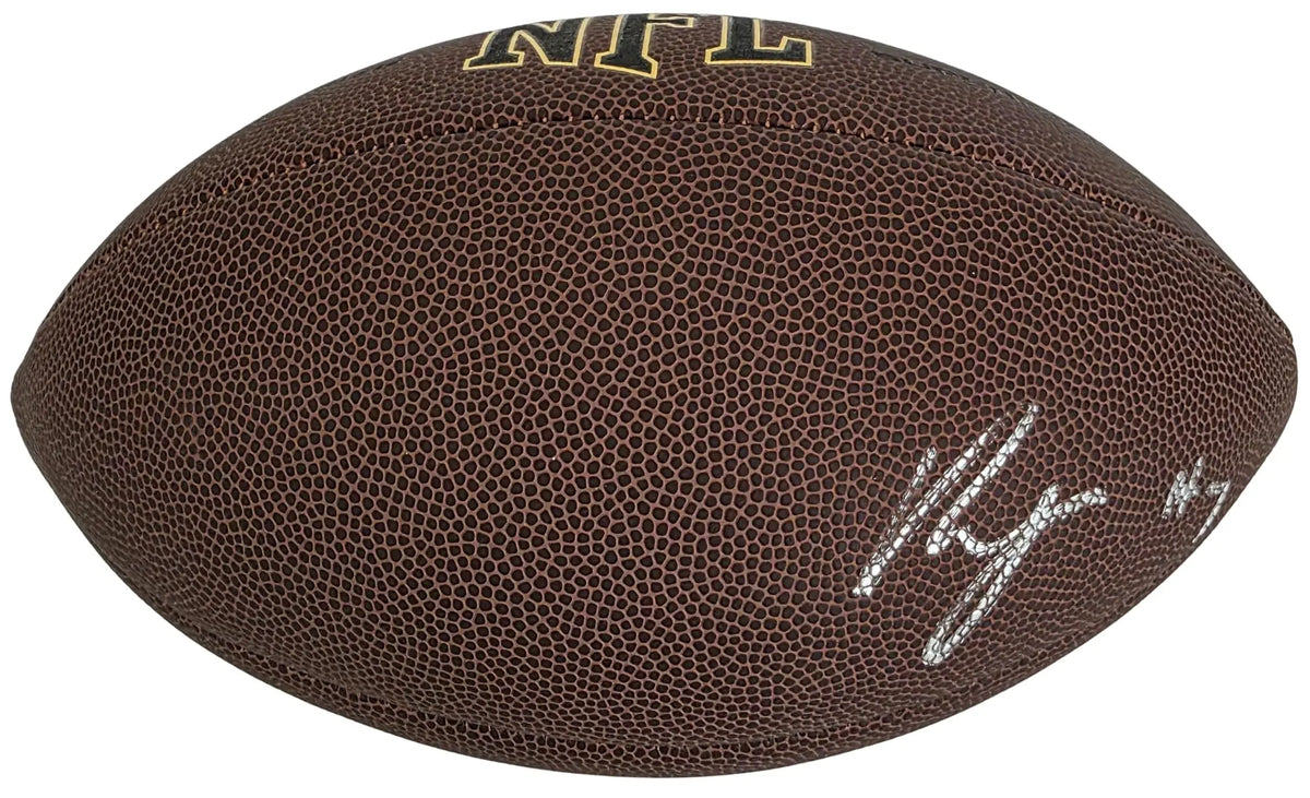 Bijan Robinson Signed Football Proof COA Autographed Atlanta Falcons Texas Longhorns