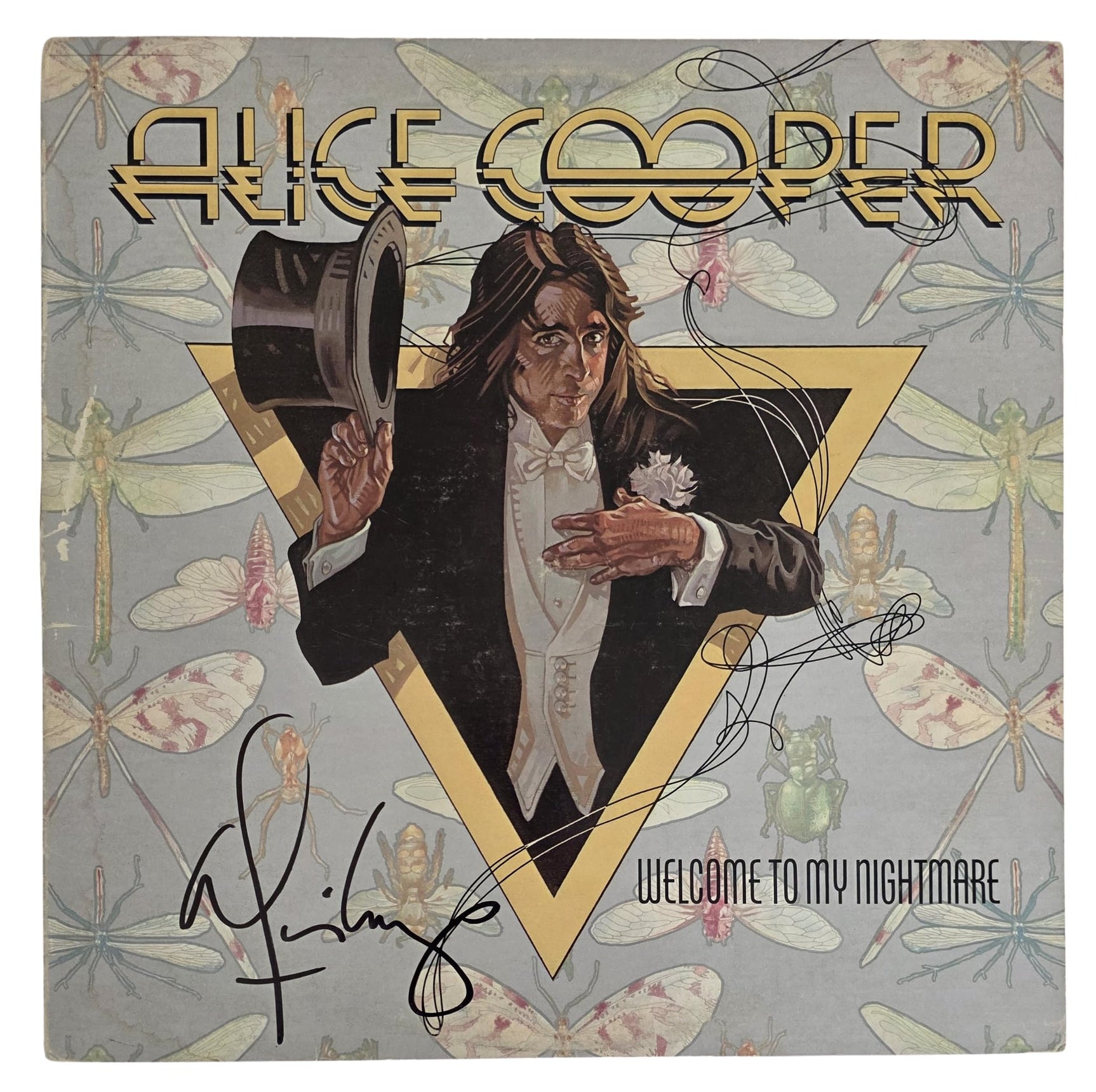 Alice Cooper Signed Welcome to My Nightmare Album COA Proof Autographed Vinyl Record
