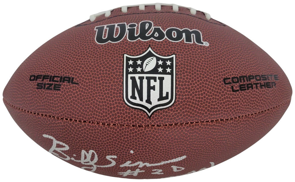Billy Sims Signed Football Proof COA Autographed Detroit Lions Oklahoma Sooners