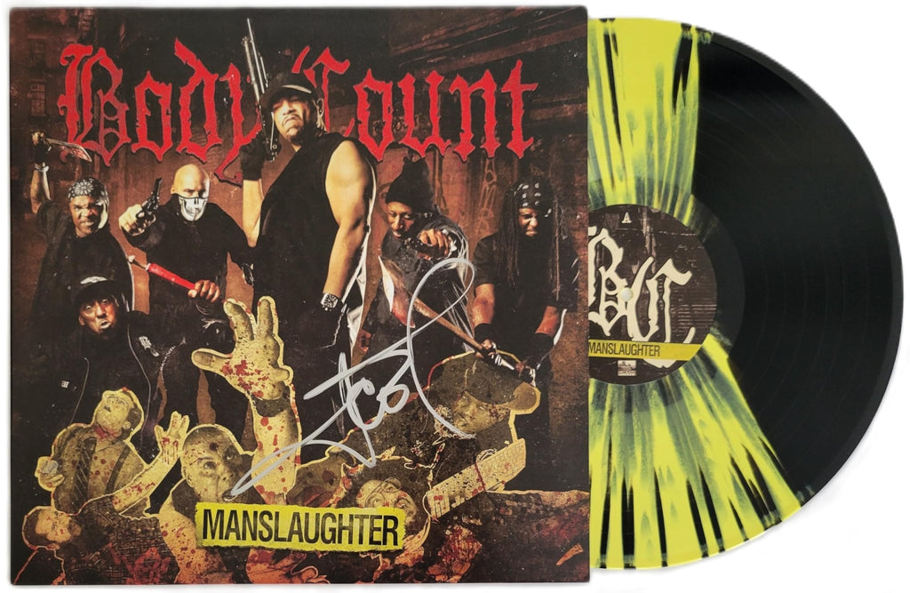 Ice T Signed Body Count Manslaughter Album COA Proof Autographed Vinyl Record STAR