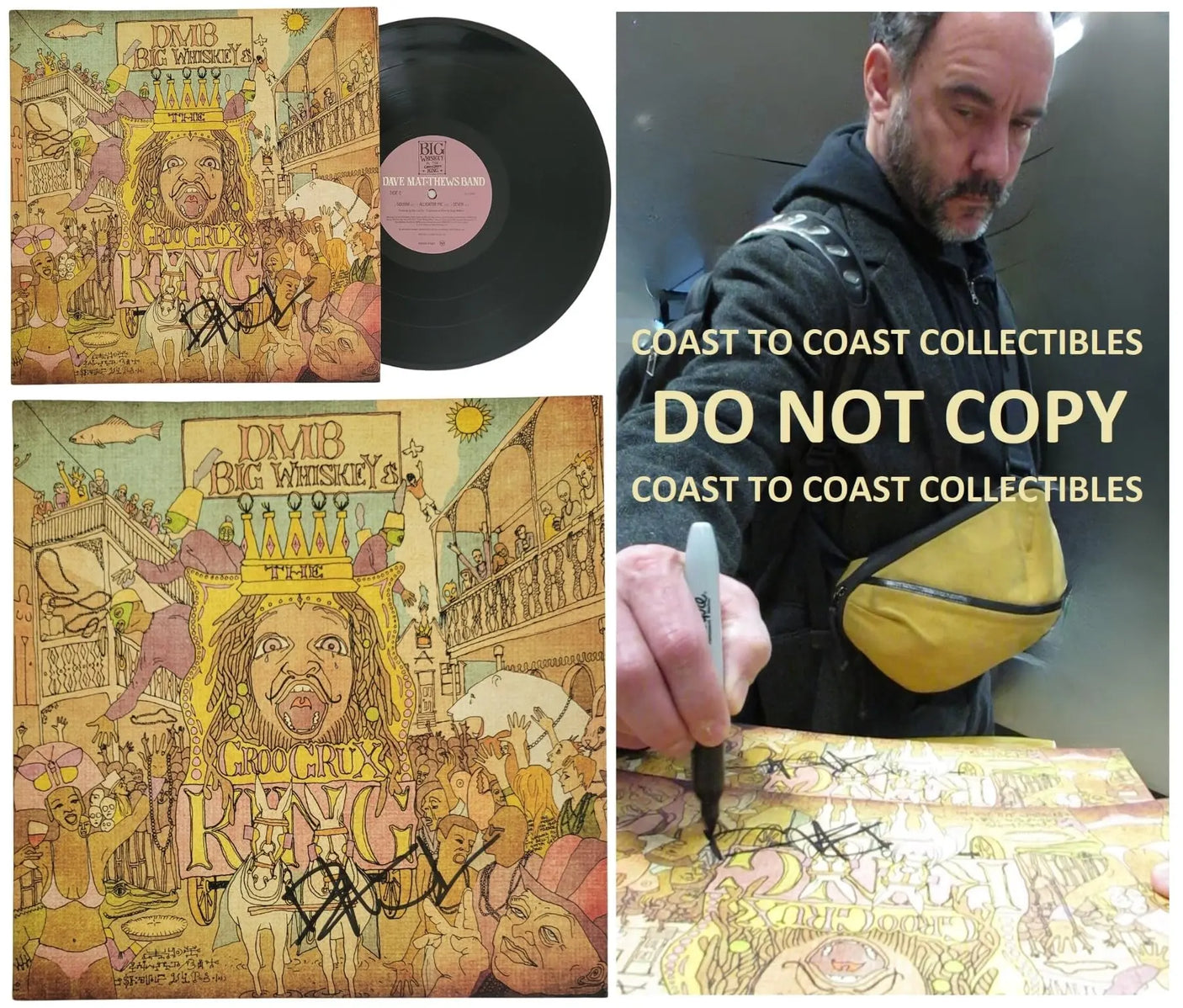 Dave Matthews Signed Big Whiskey & The GrooGrux King Album COA Proof Vinyl Autographed