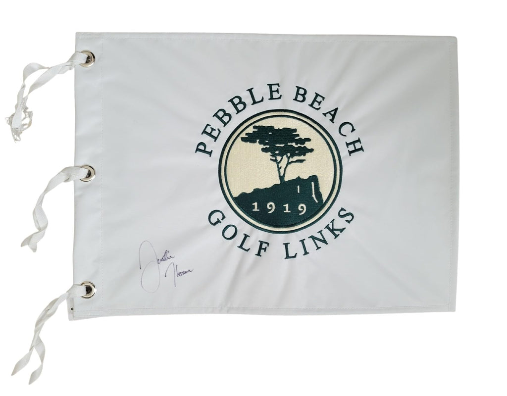 Justin Thomas Signed Pebble Beach Golf Flag COA Proof Autographed