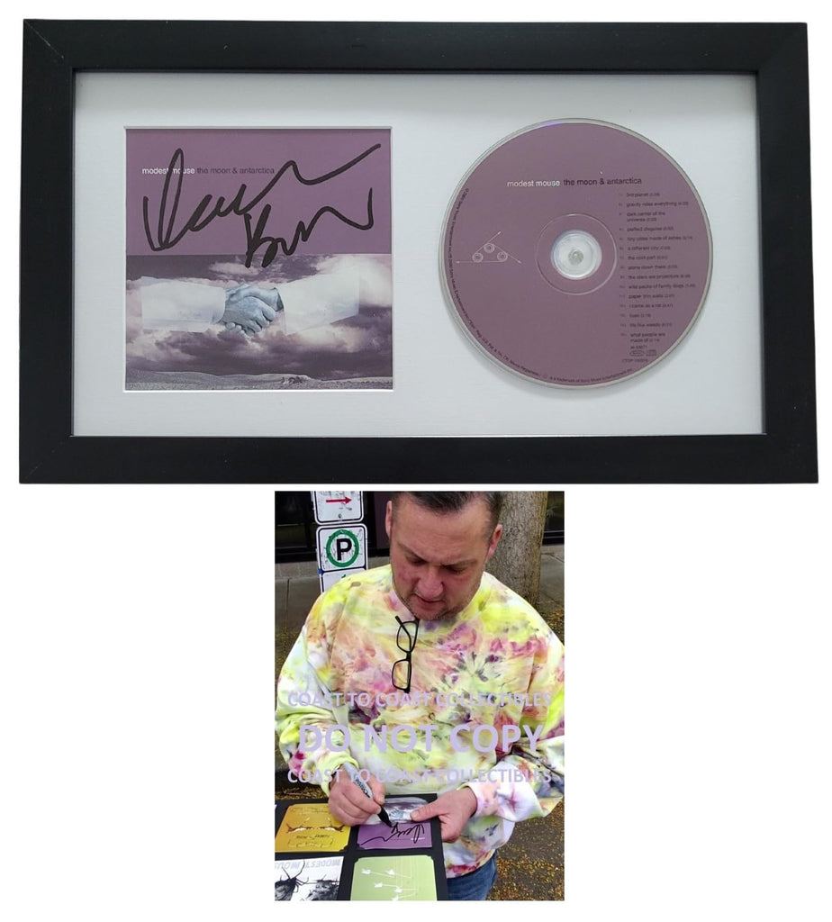 Isaac Brock Signed Modest Mouse The Moon & Antarctica CD COA Proof Framed Autographed