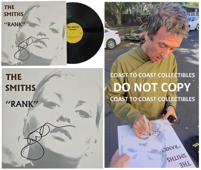Johnny Marr Signed The Smiths Rank Album COA Proof Autographed Vinyl Record