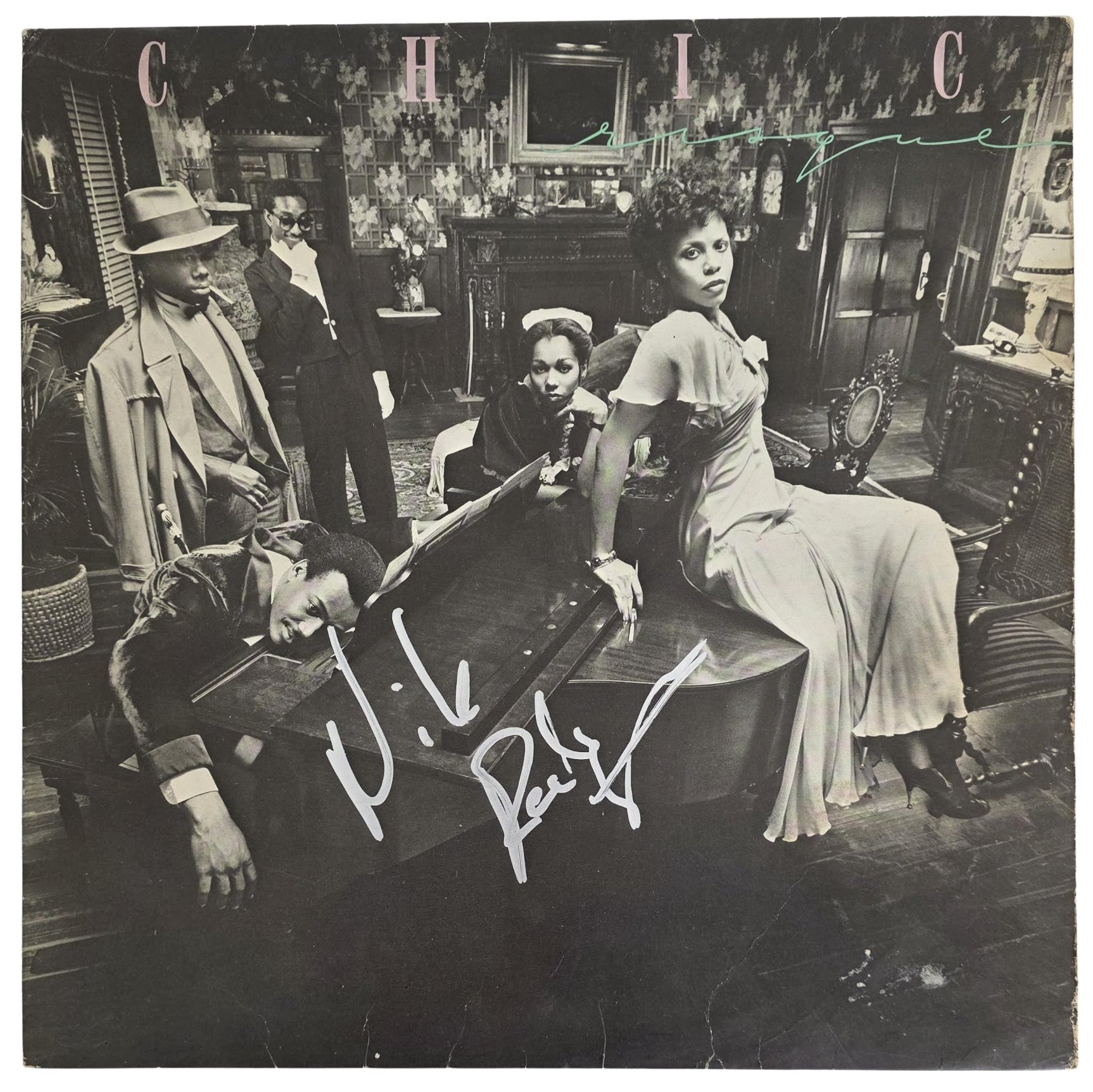 Nile Rodgers Signed Chic Risque Album COA Exact Proof Autographed Vinyl Record