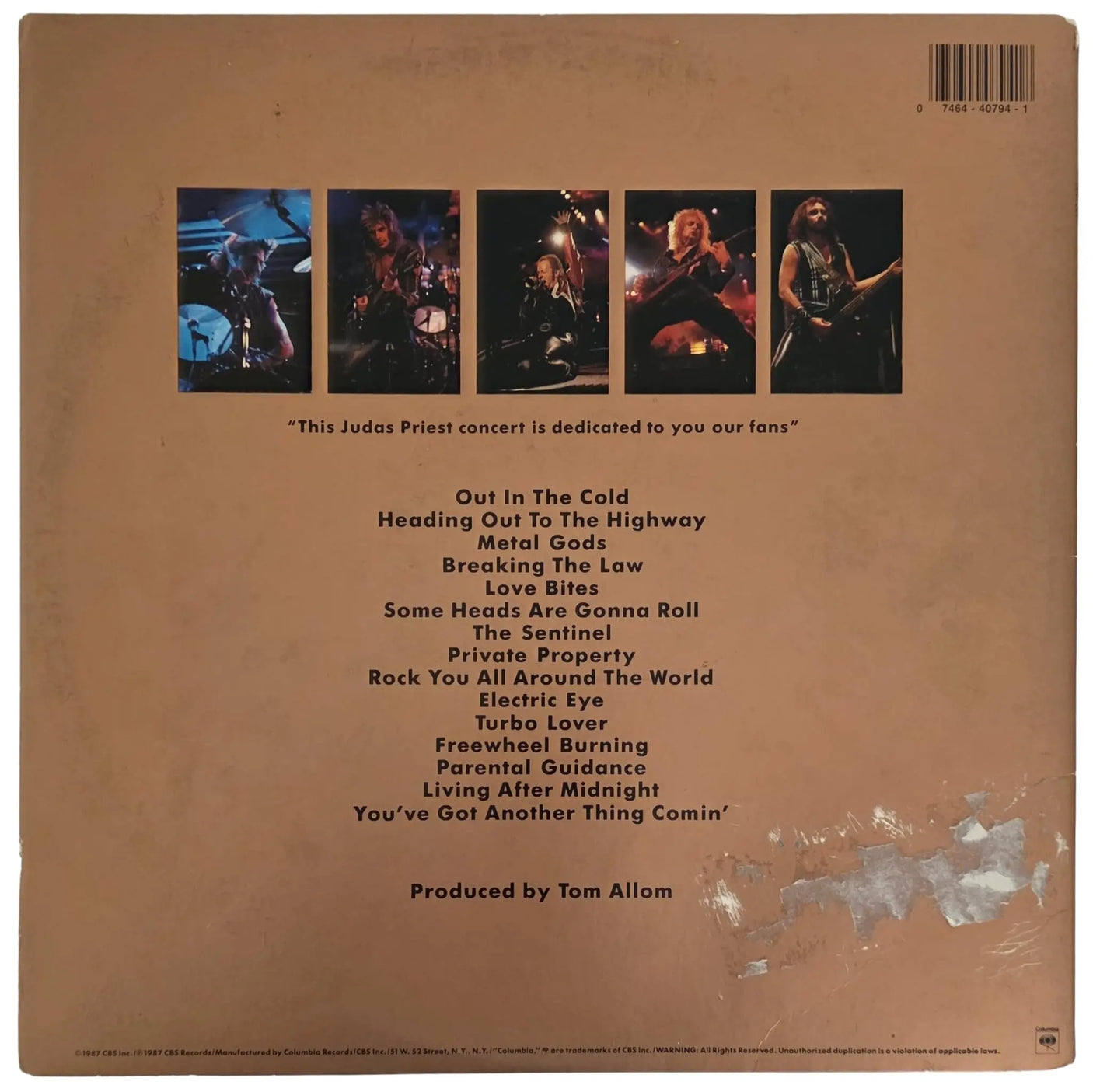 Judas Priest Band Signed Live Album COA Proof Autographed Vinyl Record Halford Tipton Hill Downing Judas Priest